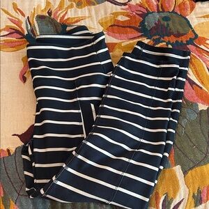Striped Navy and White Leggings